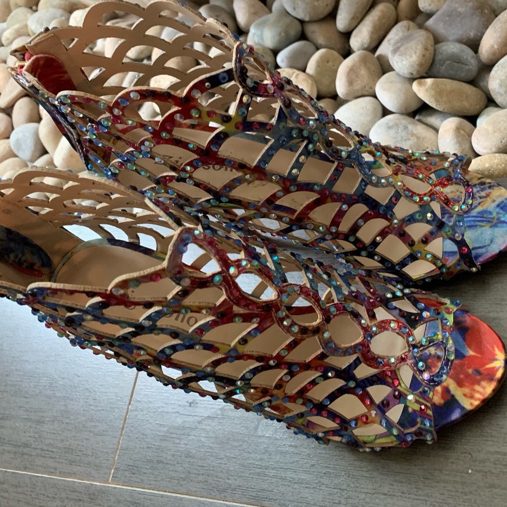 Multi-colored Rhinestone Heels - Picture 3 of 4